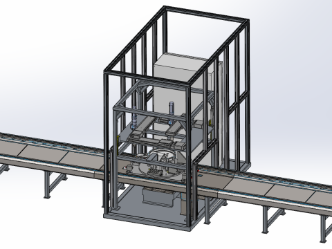 Automatic tightening of conveyor lines SolidWorks editable 3D Model