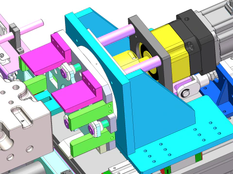 Fully automatic sand vibrating conveyor line step 3D Model