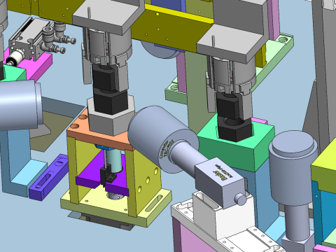 Etapa automática da máquina de inspeção da aparência da porca Modelo 3D