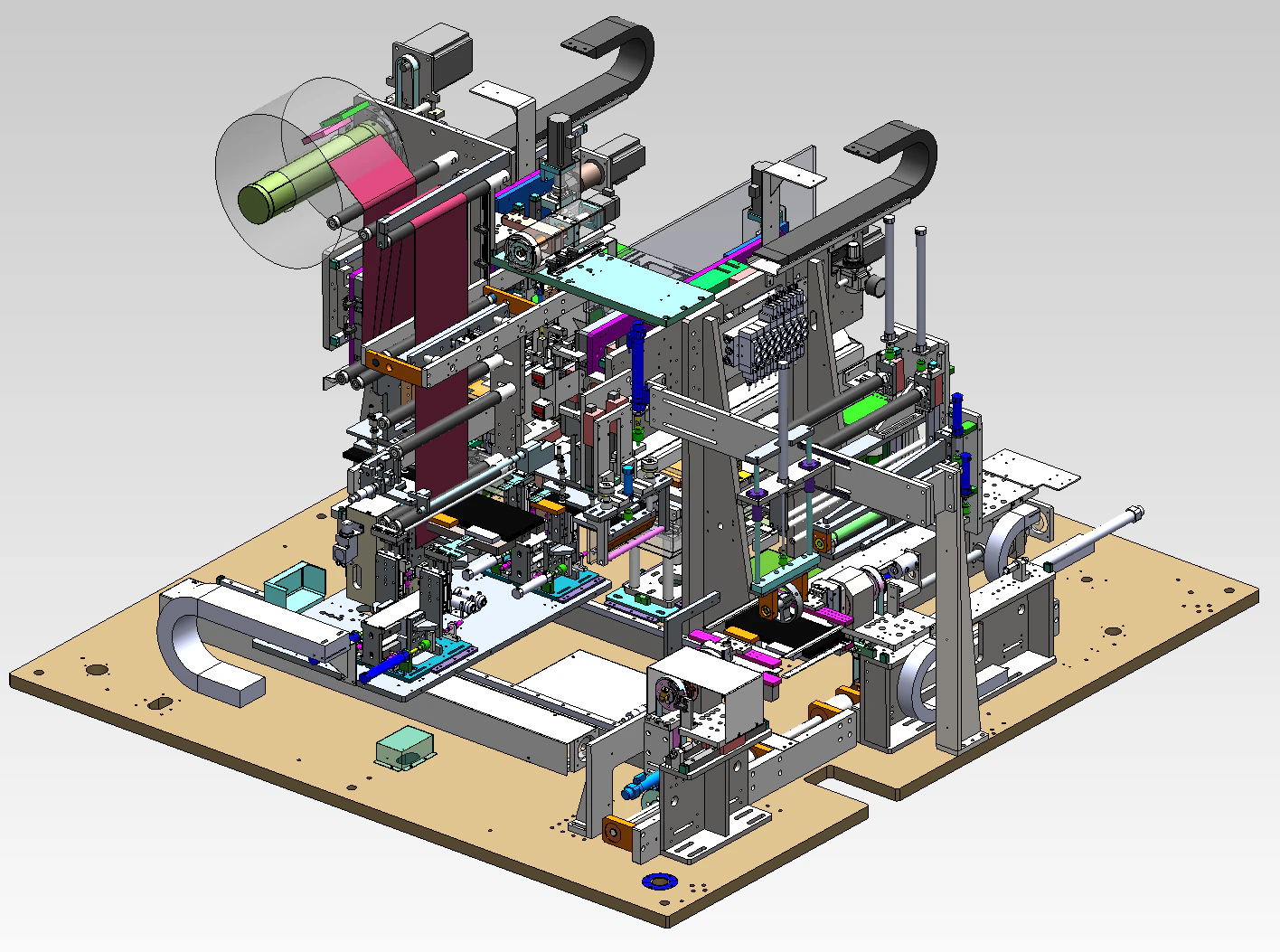 PVC automatic film winding machine SolidWorks editable 3D Model .c4d .max .obj .3ds .fbx .stl .blend 