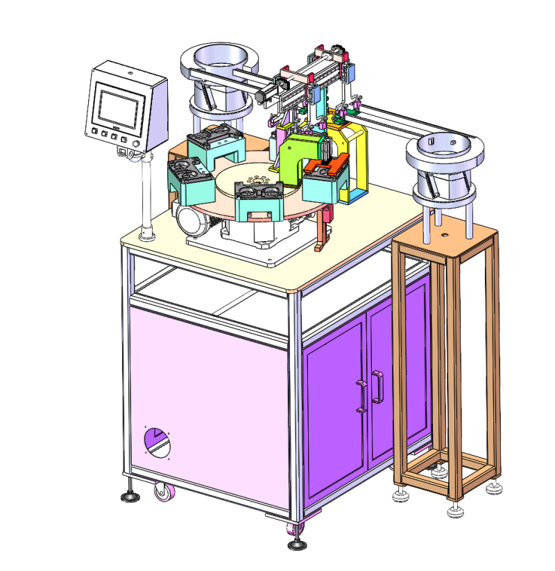 Шаг автоматической машины в сборе с мягкими резиновыми ножками 3D Модель .c4d .max .obj .3ds .fbx .stl .blend
