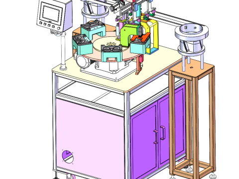부드러운 고무 발 조립 자동 기계 단계 3D 모델
