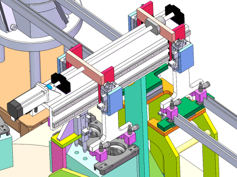 Шаг автоматической машины в сборе с мягкими резиновыми ножками 3D Модель