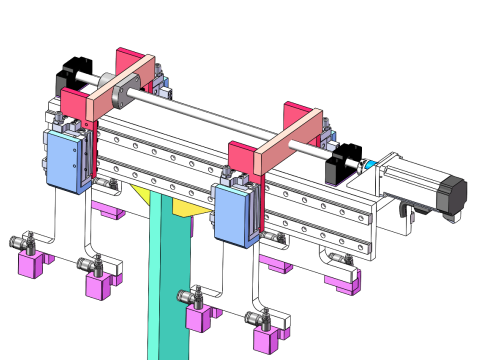 Шаг автоматической машины в сборе с мягкими резиновыми ножками 3D Модель