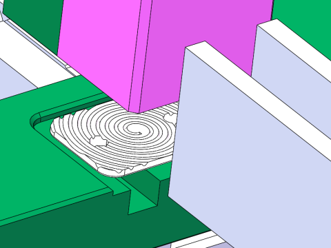 Шаг автоматической машины в сборе с мягкими резиновыми ножками 3D Модель