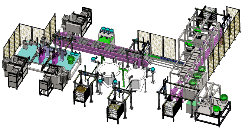 バルブ ボディ組立ライン バージョン C SolidWorks 編集可能 3Dモデル .c4d .max .obj .3ds .fbx .stl .blend 
