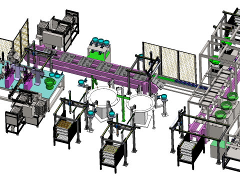 Ventilkörper-Montagelinie Version C SolidWorks bearbeitbar 3D Modell