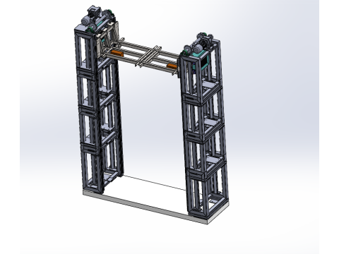 대형 리프트 단계 3D 모델
