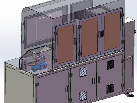 Equipamento de detecção de câmera dupla AOI de cordão de lâmpada SolidWorks 3D Modelo 3D