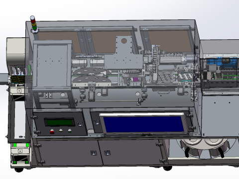 Equipamento de detecção de câmera dupla AOI de cordão de lâmpada SolidWorks 3D Modelo 3D
