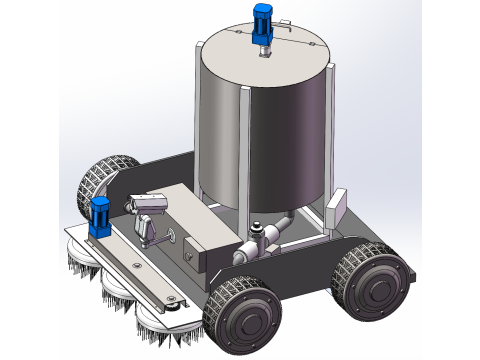 Verkehrszeichen-Strichzeichnungsroboter SolidWorks bearbeitbar 3D Modell