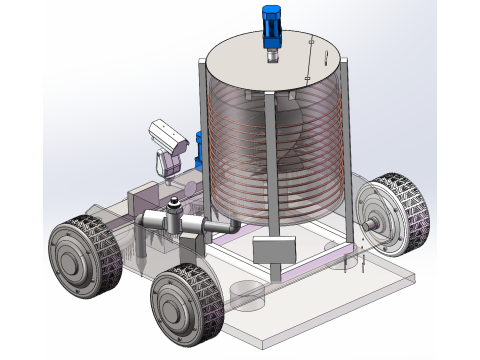Робот для рисования линий дорожных знаков SolidWorks, редактируемый 3D Модель