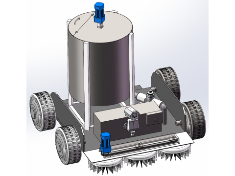 Робот для рисования линий дорожных знаков SolidWorks, редактируемый 3D Модель