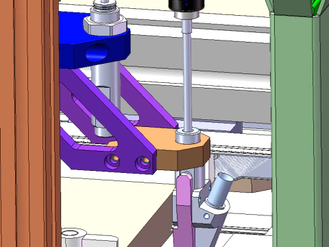Rivet lock screw connection scheme SolidWorks editable 3D Model