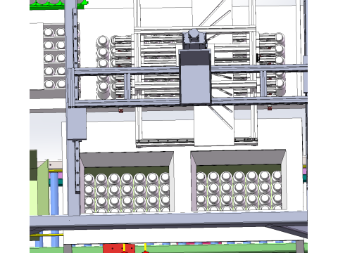 Automatische Verpackungslinienausrüstung für Milchflaschen-Papierboxen SolidWorks 3D 3D Modell