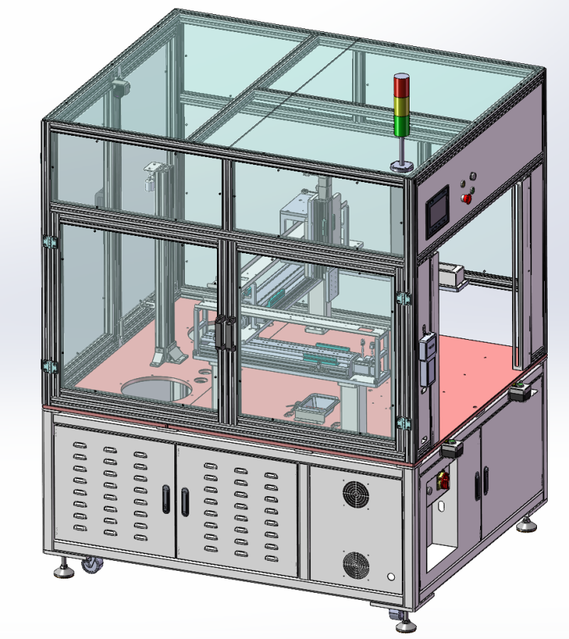 Üç eksenli tutkal kaplama makinesi SolidWorks düzenlenebilir 3D Model .c4d .max .obj .3ds .fbx .stl .blend 