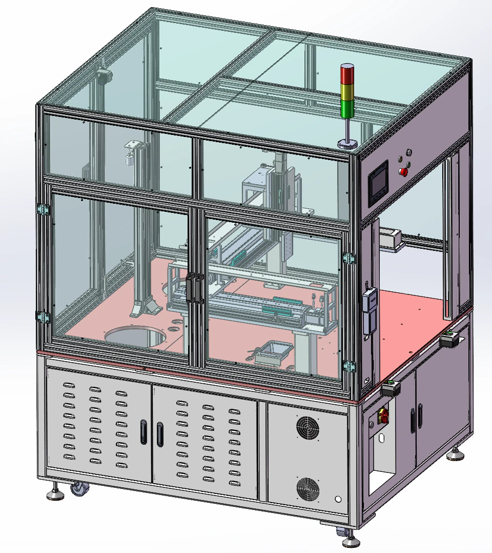 Three axis glue coating machine SolidWorks editable 3D Model .c4d .max .obj .3ds .fbx .stl .blend 