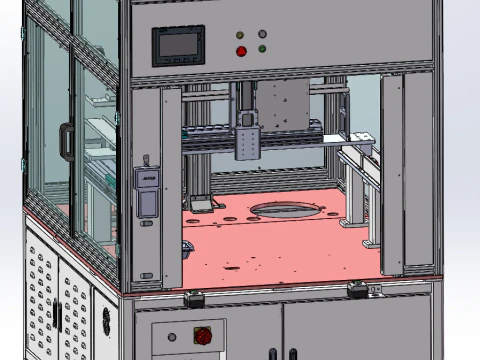 Three axis glue coating machine SolidWorks editable 3D Model