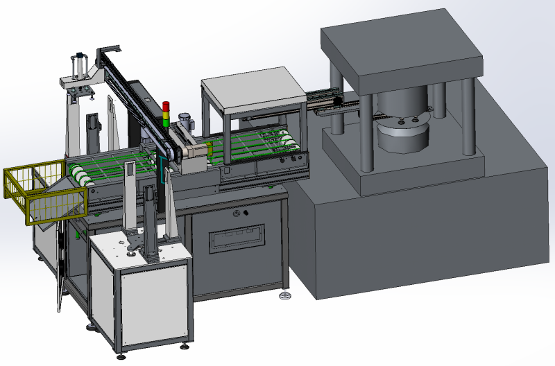 Produktionslinie für Eisentöpfe SolidWorks 3D 3D Modell .c4d .max .obj .3ds .fbx .stl .blend 