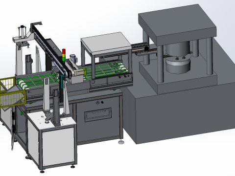 Produktionslinie für Eisentöpfe SolidWorks 3D 3D Modell