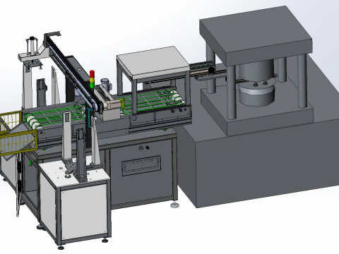 Demir tencere &uuml;retim hattı SolidWorks 3D 3D Model