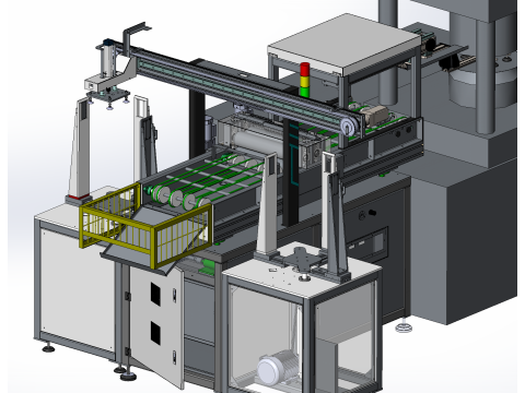 Produktionslinie für Eisentöpfe SolidWorks 3D 3D Modell