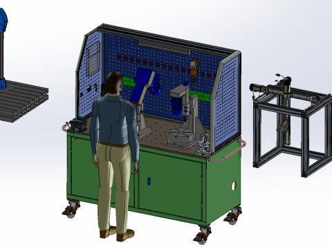 Estación de trabajo de reparación SolidWorks editable Modelo 3D