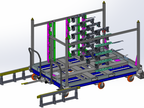 Устройство позиционирования автомобиля SolidWorks, редактируемое 3D Модель