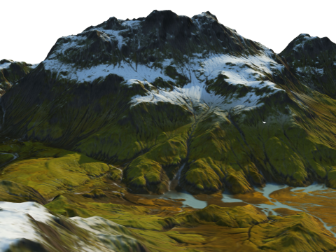 Реалістичний сніговий пейзаж і ландшафт 3D Модель