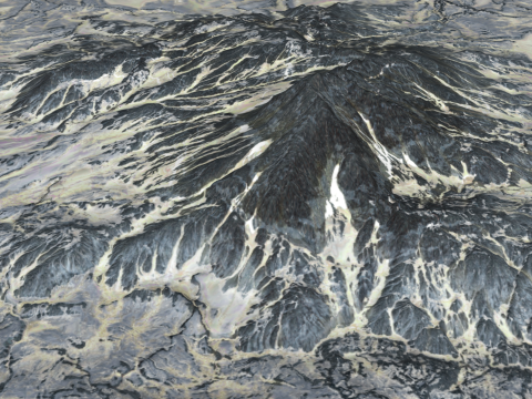 SketchUp de relevos montanhosos Modelo 3D