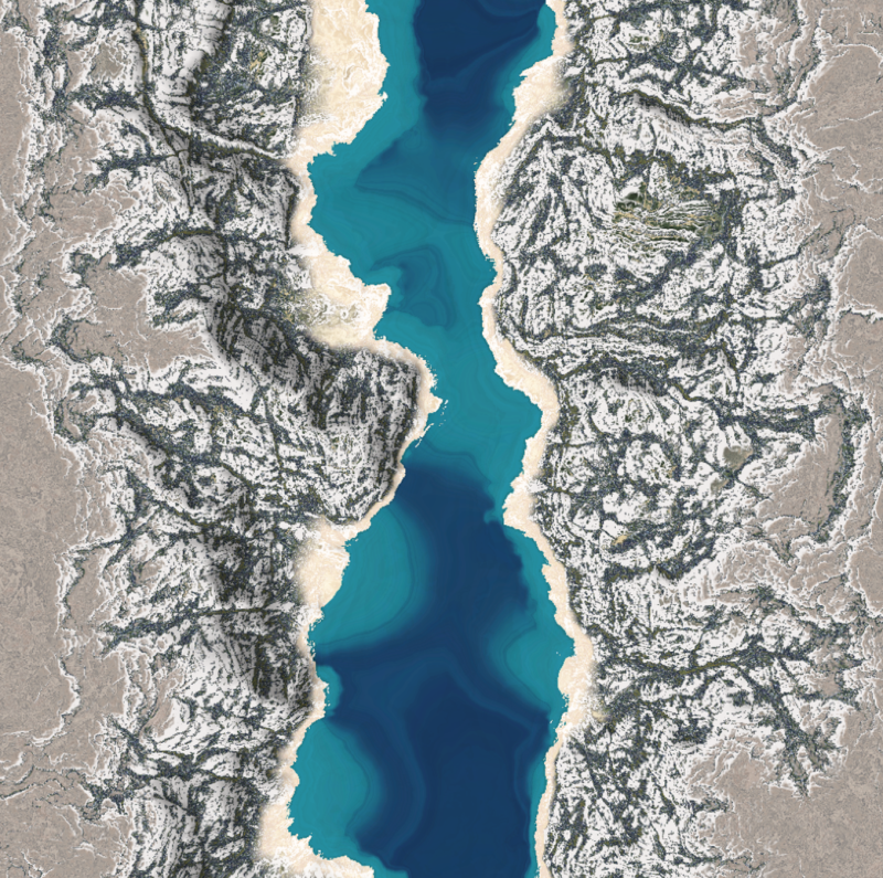 Modelo geológico de alta precisão de acidentes geográficos erodidos pelo gelo Modelo 3D .c4d .max .obj .3ds .fbx .stl .blend