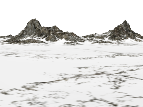 Three dimensional artistic conception model of the top of the snow mountain 3D Model