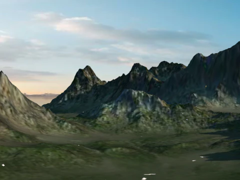 A magnificent mountain peak model 3D Model