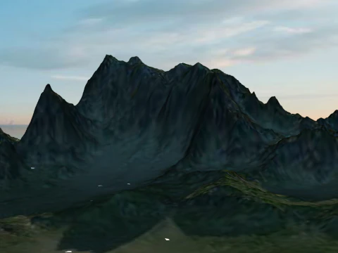 A magnificent mountain peak model 3D Model