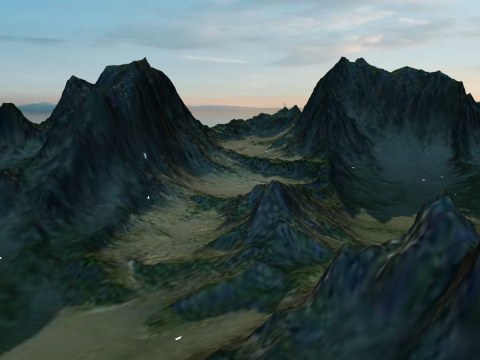 Ein prächtiges Berggipfelmodell 3D Modell