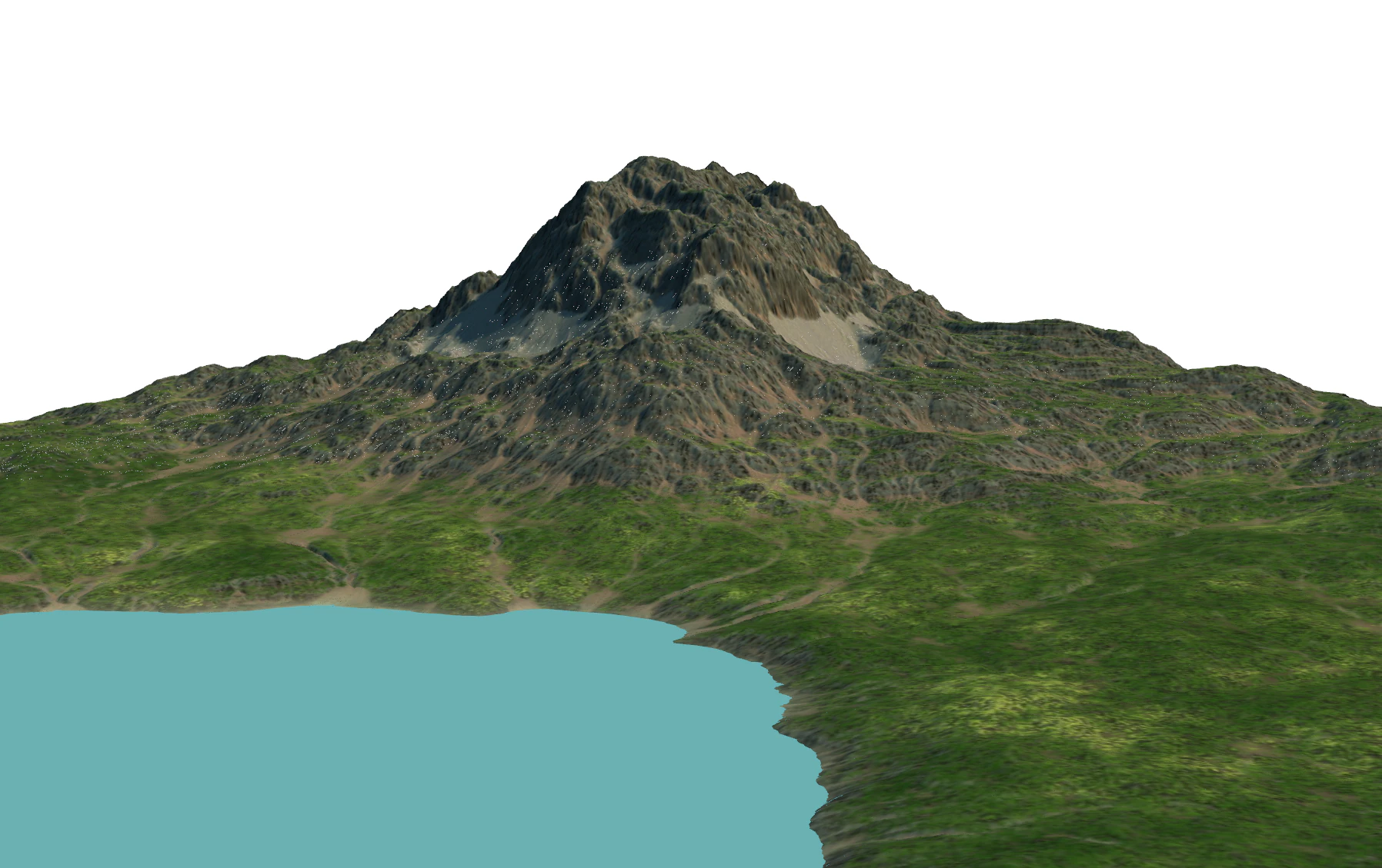 High precision mountain peak modeling 3D Model .c4d .max .obj .3ds .fbx .stl .blend 