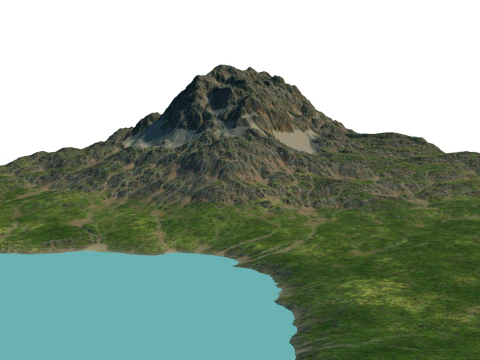 High precision mountain peak modeling 3D Model