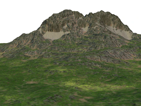 High precision mountain peak modeling 3D Model