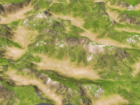 SketchUp model of mountain terrain 3D Model