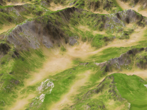 SketchUp model of mountain terrain 3D Model
