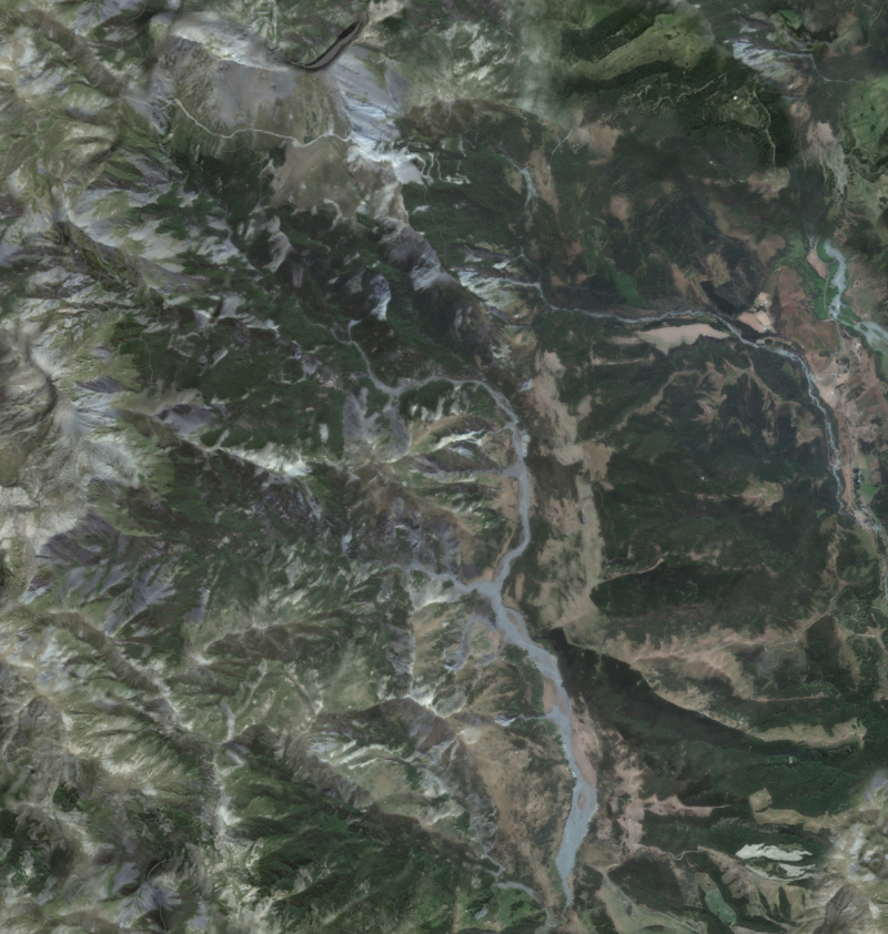 Модель SketchUp гор и рек 3D Модель .c4d .max .obj .3ds .fbx .stl .blend 