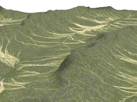 High precision mountain peak modeling 3D Model