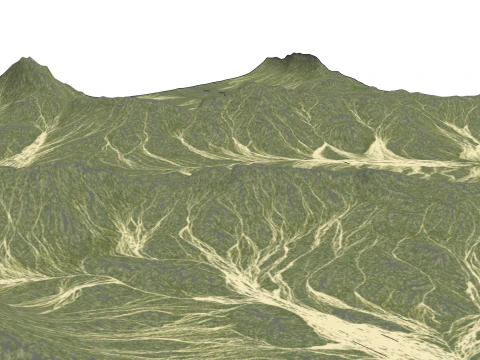 High precision mountain peak modeling 3D Model