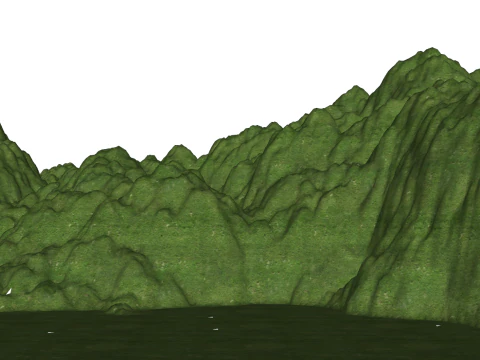 Modern Mountain Range SU Model 3D Model