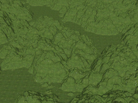 Modern Mountain Range SU Model 3D Model