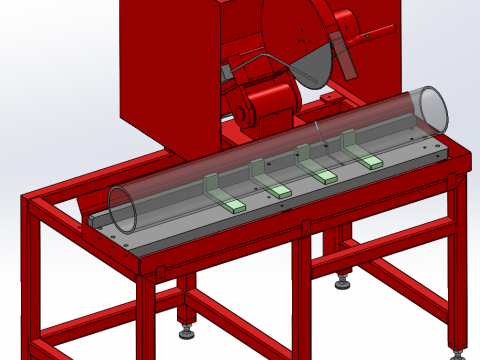 Kuvars boru kesme makinesi SolidWorks düzenlenebilir 3D Model