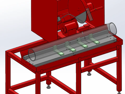 क्वार्ट्ज ट्यूब काटने की मशीन सॉलिडवर्क्स संपादन योग्य 3D मॉडल