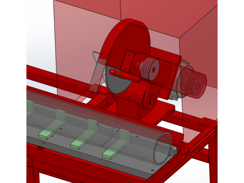 Станок для распила кварцевых труб SolidWorks, редактируемый 3D Модель