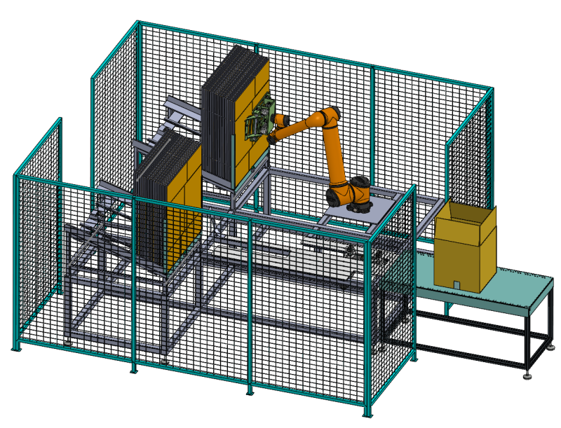 Otomatik alt bant yapıştırma fonksiyonlu tam otomatik karton kutu şekillendirme makinesi - SolidW 3D Model .c4d .max .obj .3ds .fbx .stl .blend 