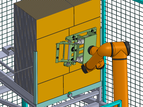 Otomatik alt bant yapıştırma fonksiyonlu tam otomatik karton kutu şekillendirme makinesi - SolidW 3D Model